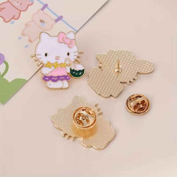 HELLO KITTY Enamel Lapel Pin Brooch (BRAND-NEW & SUPER CUTE!) - Picture 3 of 4
